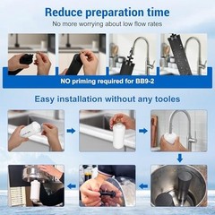 Gravity Water Filter Replacement Combo for Berkey BB9-2 & PF-2 Fluoride, NSF 42