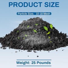 Bulk 25 Lbs Granular Activated Carbon Coconut Hull Water Filter Media 10-18 Mesh