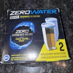 2-Pack Genuine ZeroWater® Replacement Water Filters 5 Stage Advanced Filtration