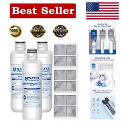 NSF Certified Water Filter Combo Replacement for LG LT1000P & LT120F, 6- Life