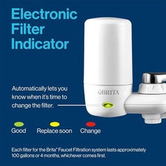 (3 PACK) Brita Chrome Replacement Water Filter for Faucet Mount Chrome Set