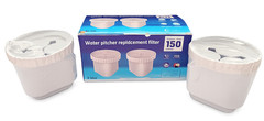 2 Pack Water Pitcher Replacement Filter 150 Gallons BPA Free Lead-Free Compatibl