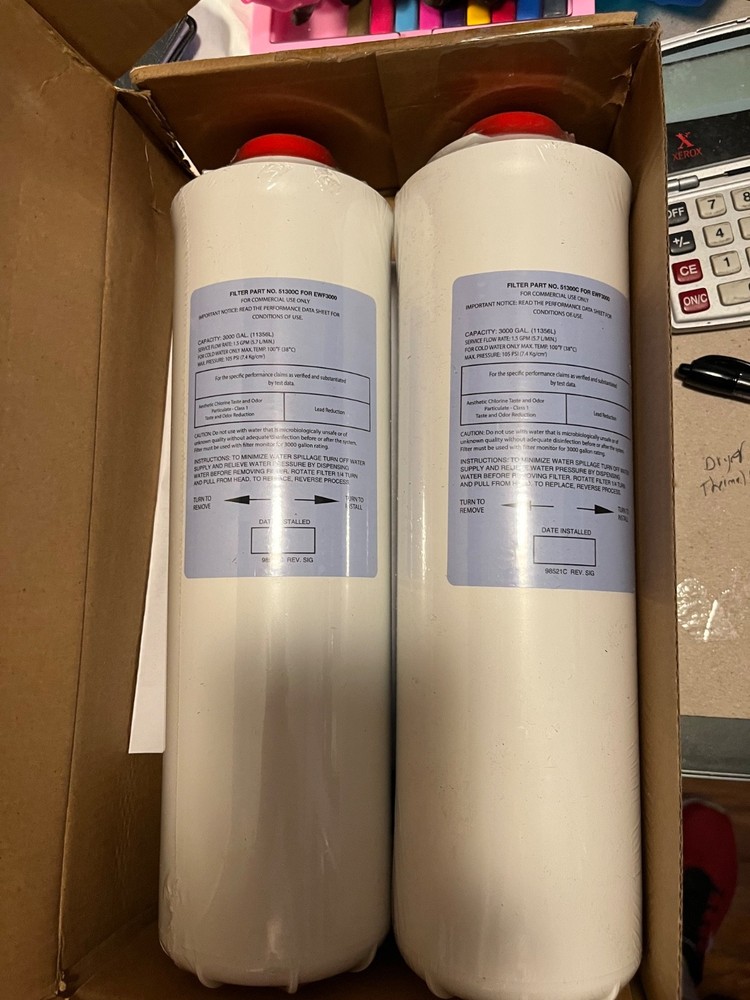 New Set Of 2 Replacement Filters For Elkay EWF3000 Water Filter (51300C)