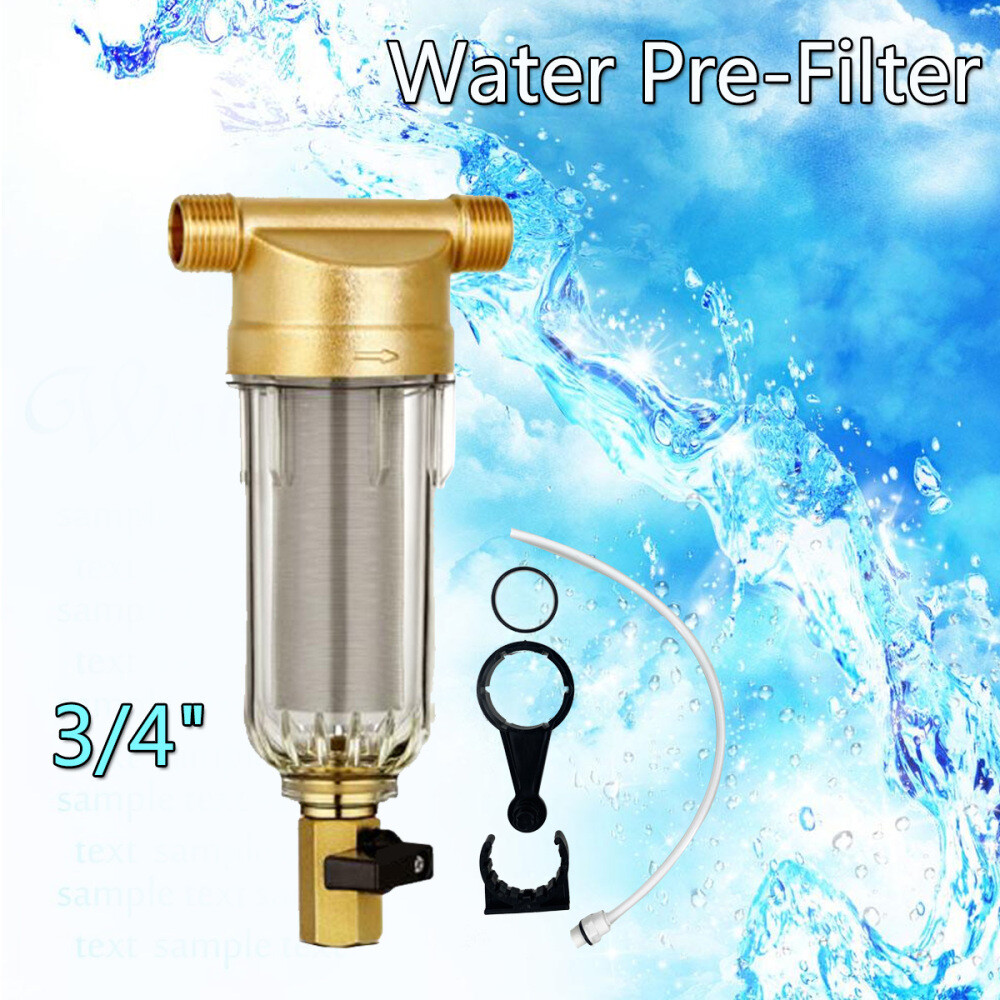 60μm Reusable Whole House Spin Down Water Filter to Remove Sediment Sand 3/4″ US