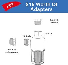 :Washing Machine Water Filter, 40 Micron Reusable Brass Inline…