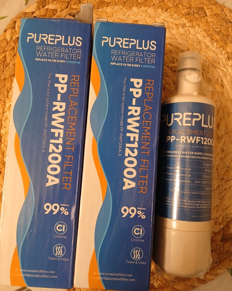 Pureplus Refrigerator Water Filter PP-RWF1200A (Lot Of 3) New! Free Shipping!