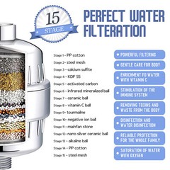 Vitalizer Plus Hexagonal Water Machine + BathBeyond 15 Stage Shower Filter