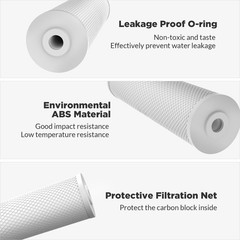 20″x4.5″ 5 Micron Sediment Carbon Block Whole House Water Filter Replacement Set