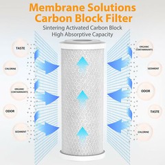 1-4 Pack 10×4.5″ 5 Micron Sediment GAC Carbon Block CTO Water Filter Whole House