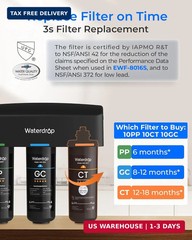 Waterdrop TSB 8 Layer Under Sink Water Filter, Reduces PFAS, PFOA/PFOS, Fluoride