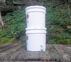 2.5 Gallon Countertop Gravity-Fed Water Filter System w/ Activated Charcoal