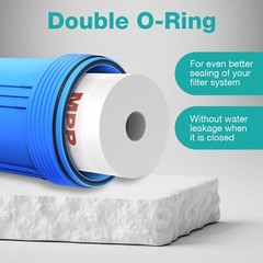 3Stage Big Blue 20″ Whole House Water Filter System+Spin Down+Extra 2 Set Filter