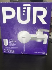 PUR Faucet Filtration System White Reduces 72 Contaminants & Substances Open Box