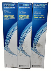 ICEPURE RWF1000A Refrigerator Water Replacement Filter 3 Pack NEW