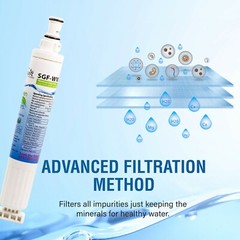 SGF-W10 Fits for Whrlpool 4396701 EDR6D1 Refrigerator Water Filter (6 Pack)