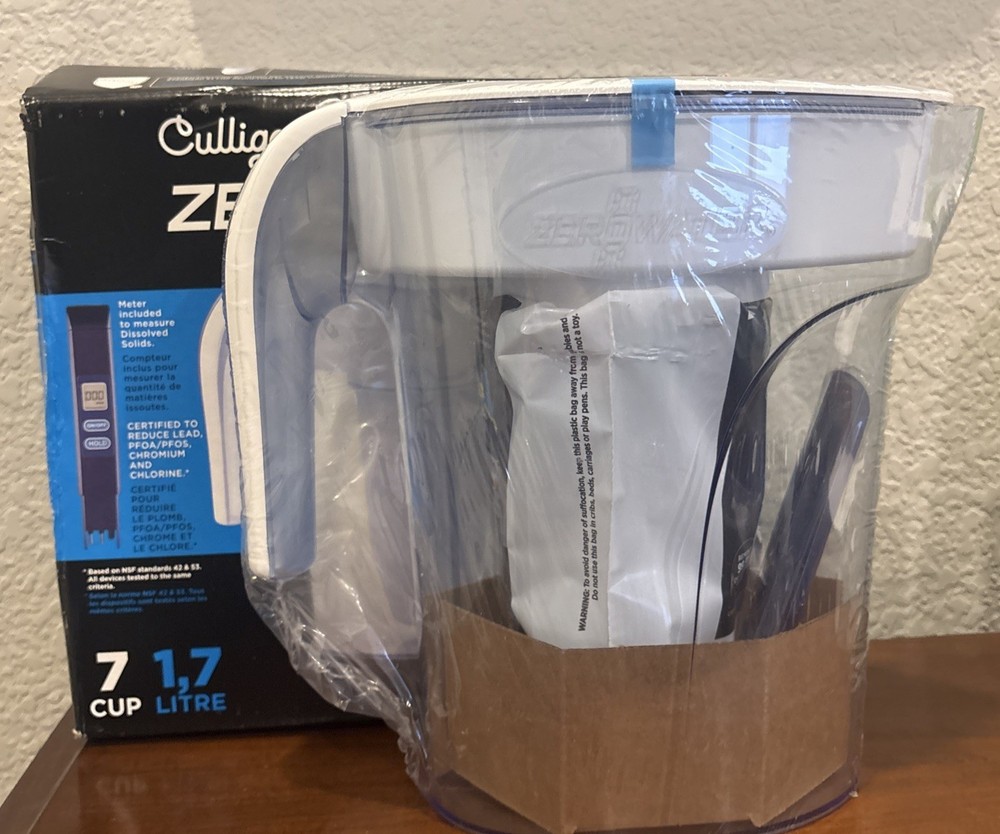 CULLIGAN – ZeroWater – 5 Stage Advanced Filtration Water Filter – 1.7L / 7 Cup