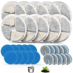 Stainless Steel Cat Water Fountain Filters, 10 Pack Replacement Filters Fit