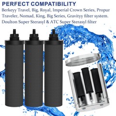 3xFilters Replacement for BB9-2Gravity Fed Stainless Steel Drinking Water Filter