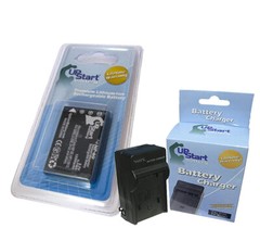 Battery and Charger for Samsung DigiMax U-CA505 Digital Camera 1200mAh, 3.7V