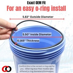Pack of 3 NSF Certified Buna-N O-Rings for Pentair/Pentek Big Blue Filters
