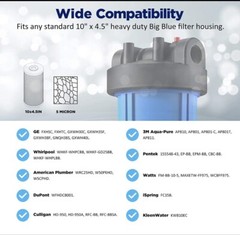 5 Micron 10″ x 4.5″ Carbon Block Water Filter for Big Blue Whole House GE FXHTC