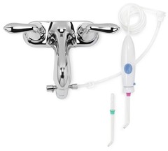 Non-Electric Faucet Water Flosser | Long-Lasting Coil Tube | Multicolor