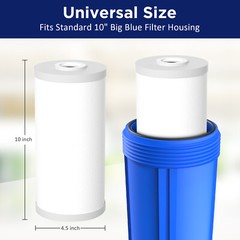 1-4 Pack 10×4.5″ 5 Micron Sediment GAC Carbon Block CTO Water Filter Whole House