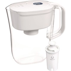 Brita 36089 6-Cup Denali Water Filter Pitcher with Filter – White (2/CT) New