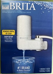 Brita Basic Faucet Mount System, Water Filter Reduces Lead and Chlorine, White🥇