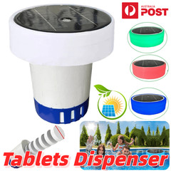 Solar Pool Chlorine Dispenser Floating Tablets Chemical Hot Tub Cleaning Holder