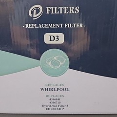 3 Replacement Filters Coach CF3 D3 Refrigerator Whirlpool New