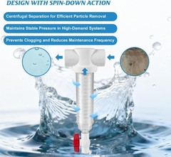 1-1/2″ Spin Down Sand Separator for 50 Gpm Sediment Water Filter System 100 Mesh