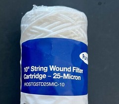 25 Micron 10 Pack 10″ x 2.5″ String Wound Food Grade Sediment Water Filter