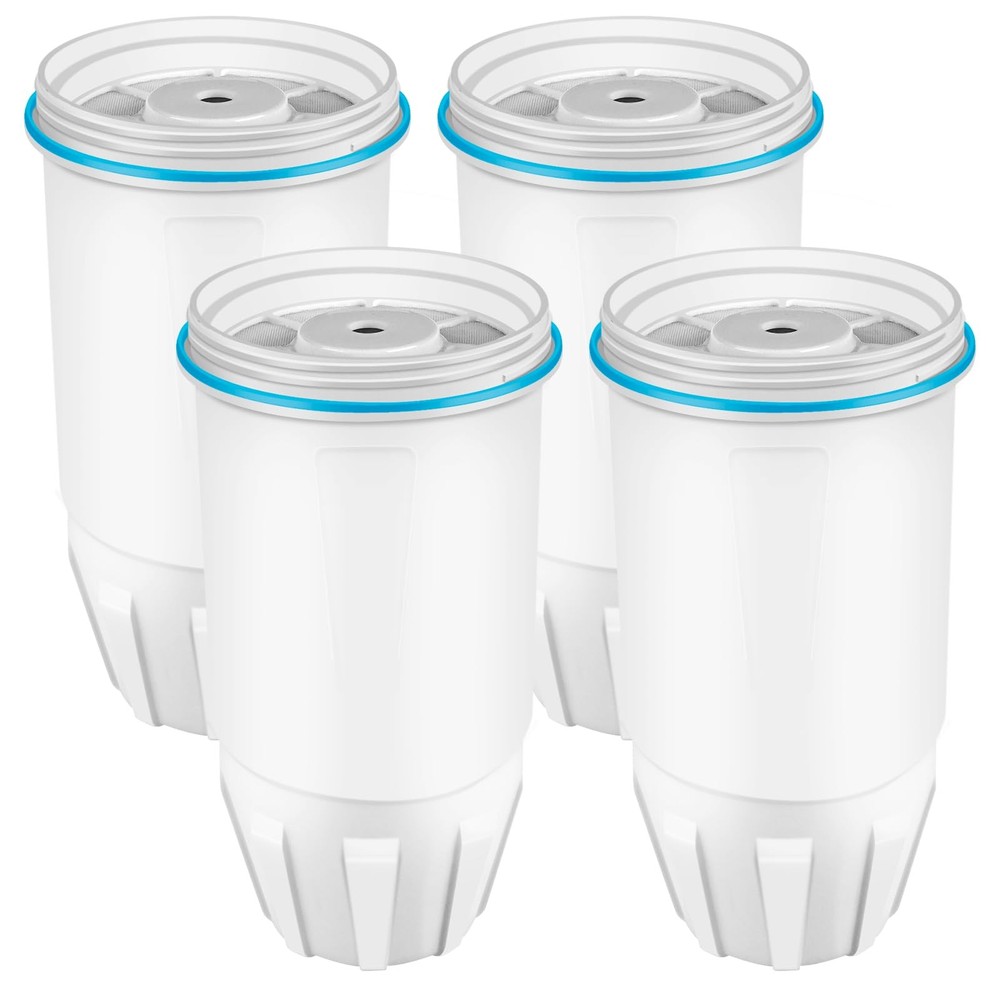 Water Filter Replacement for Zero Water 4-Pack 5-Stage 0 TDS Filters Fit 10 Cup