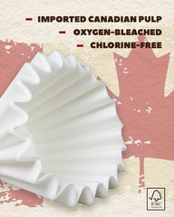 2-5 Cup Coffee Filters,100 Count Disposable Basket For people, White
