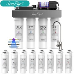 SIMPURE 400GPD 8-Stage UV Alkaline Tankless Reverse Osmosis Water Filter System