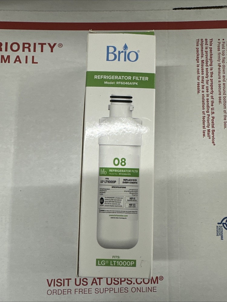Brio Refrigerator Water Filter Replacement for LG LT1000P, RF6046A1PK