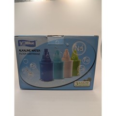 WellBlue Alkaline Water Filter Cartridges 2 Blue Sealed Cartridges Open Box