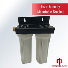 Beech Lane RV Dual External Water Filter System with Brass Fittings & 2 Filters