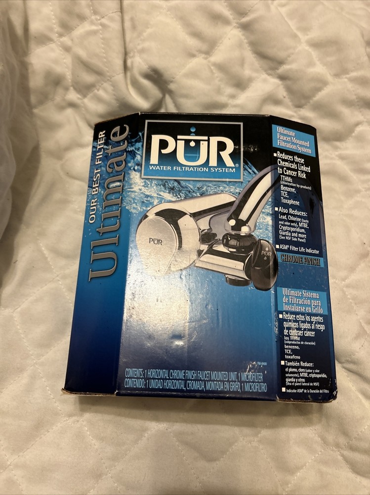 PUR Filter Water Filtration System Faucet Mount Chrome Finish New