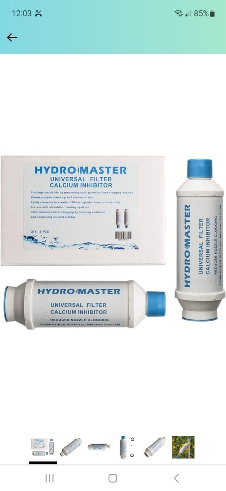 Lot Of 2 Hydromaster Universal Calcium Inhibitor Filters