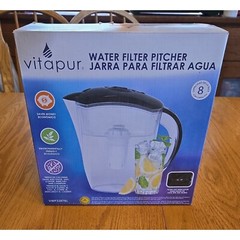 Vitapur water pitcher filter 8 cup capacity filter life indicator new open box