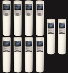 Bluonics 10 Pack 4.5×20″ Sediment Water Filter Cartridges 5 Micron Replacement