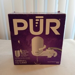 PUR FM3333B Faucet Water Filtration System- Vertical Mount, White, Lead Reducing