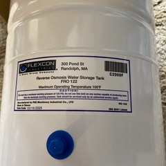 Flexcon REVERSE OSMOSIS WATER STORAGE TANK 3.2 Gal – 2.2 Gal Capacity RO -122