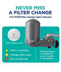 PUR Plus Vertical Faucet Mount Water Filtration System, Lead-Reducing Water Filt