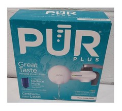 PUR Plus Horizontal Faucet Mount Water Filtration System, Matte White PFM244W