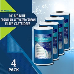 10″ Big Blue (GAC) Replacement Water Filters (4 Pcs) 4.5” x 10” Cartridges