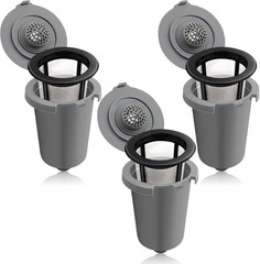Replacement Parts Grey Reusable Filter Cup, Compatible with Cuisinart Single Ser