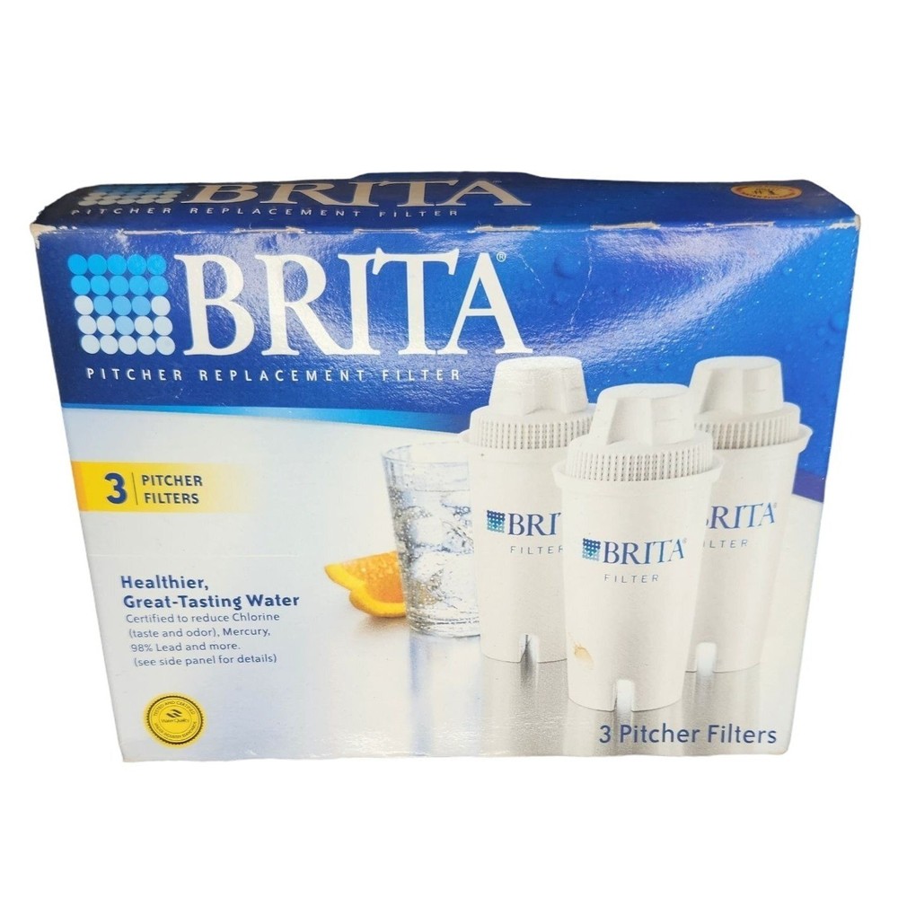 New Brita Pitcher Replacement Filter 3 Pitcher Filters
